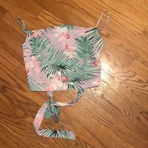 Revamped tropical/floral top